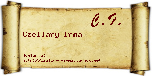 Czellary Irma névjegykártya